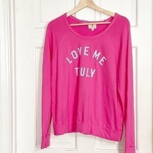 Sundry Love Me Truly Pink Sweatshirt
